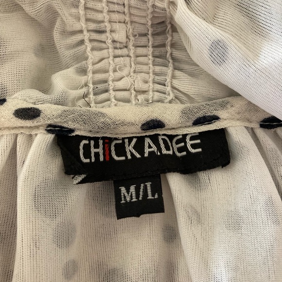 Chickadee sleeveless dress white & black size m/l - Picture 3 of 4